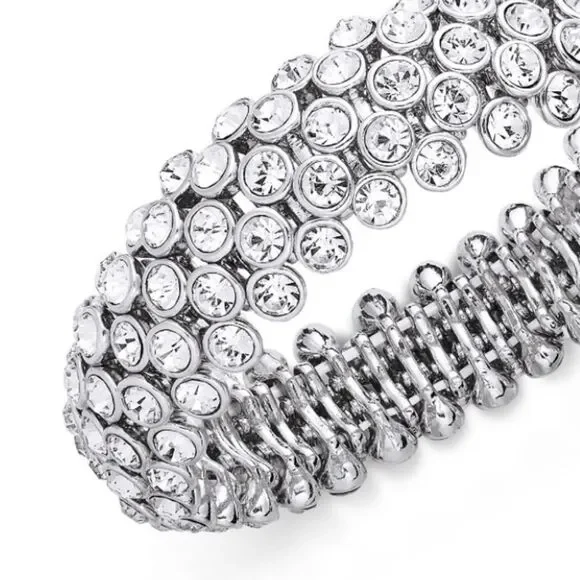 Rhinestone stretchy bracelet - Picture 3 of 7